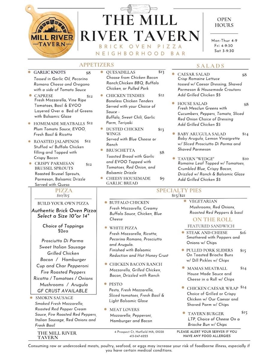 Menu Mill River Tavern-1